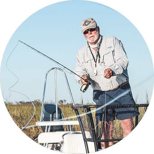 man fishing